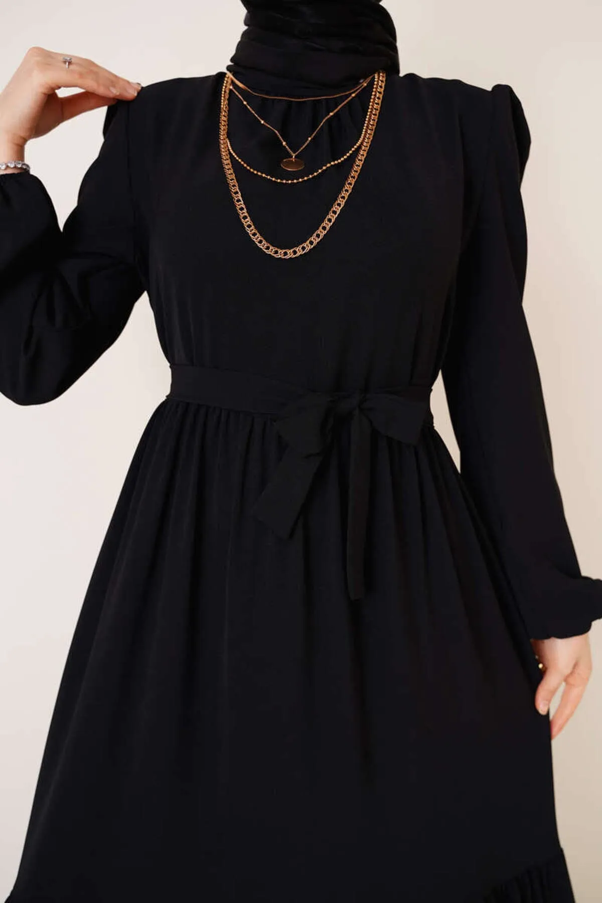 VOLT CLOTHİNG  Ayrobin-Kleid für Damen mit gerafftem Detail am Kragen