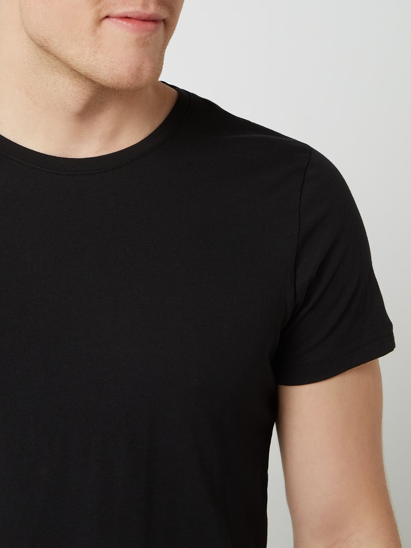 T-Shirt aus Baumwolle im 2er-Pack in schwarz