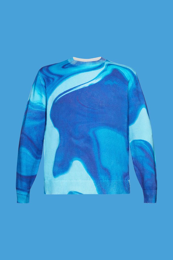 Gewebter Baumwollpullover mit Allover-Muster