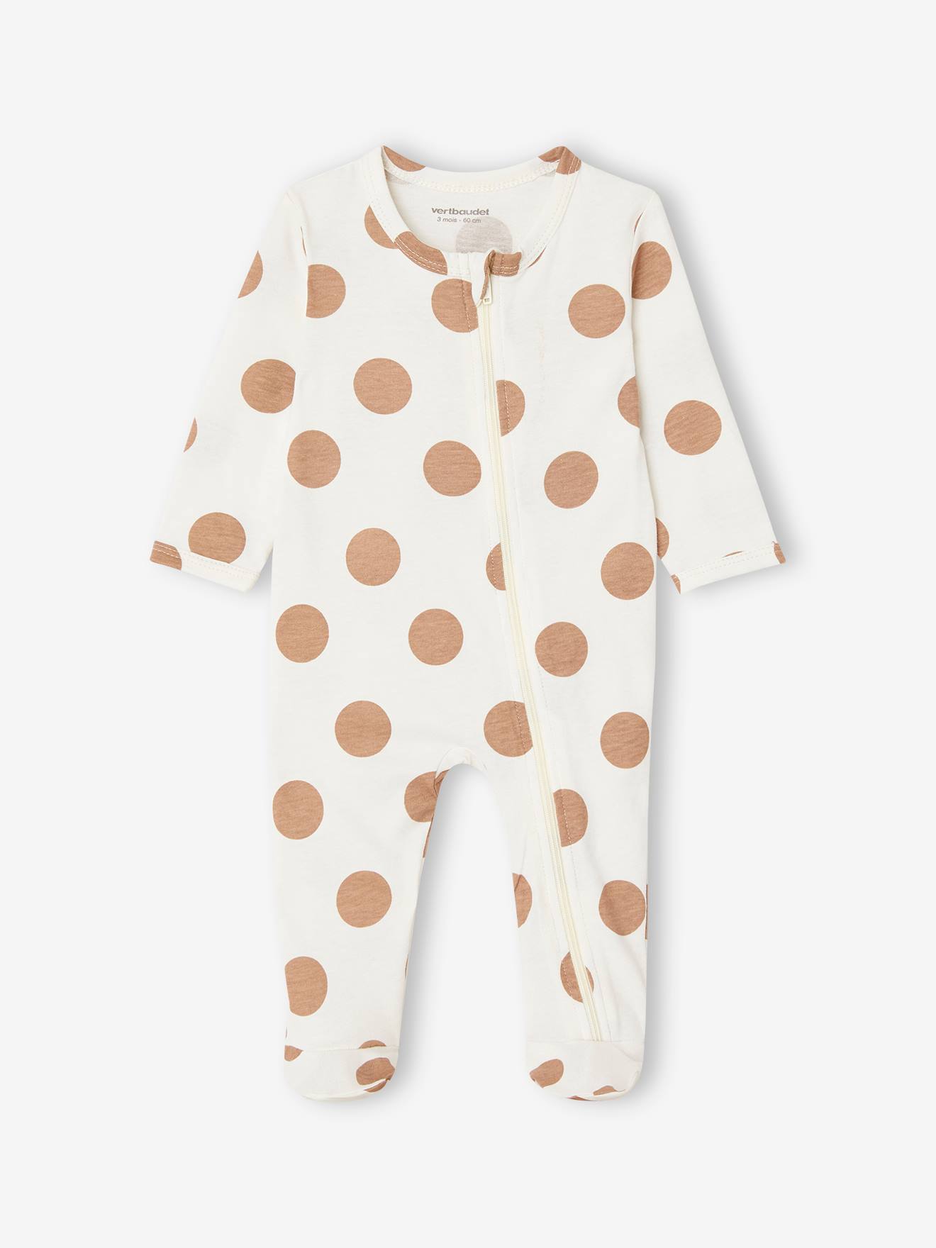 Vertbaudet 3er-Pack Baby Strampler mit Reißverschluss BASICS - blau chambray