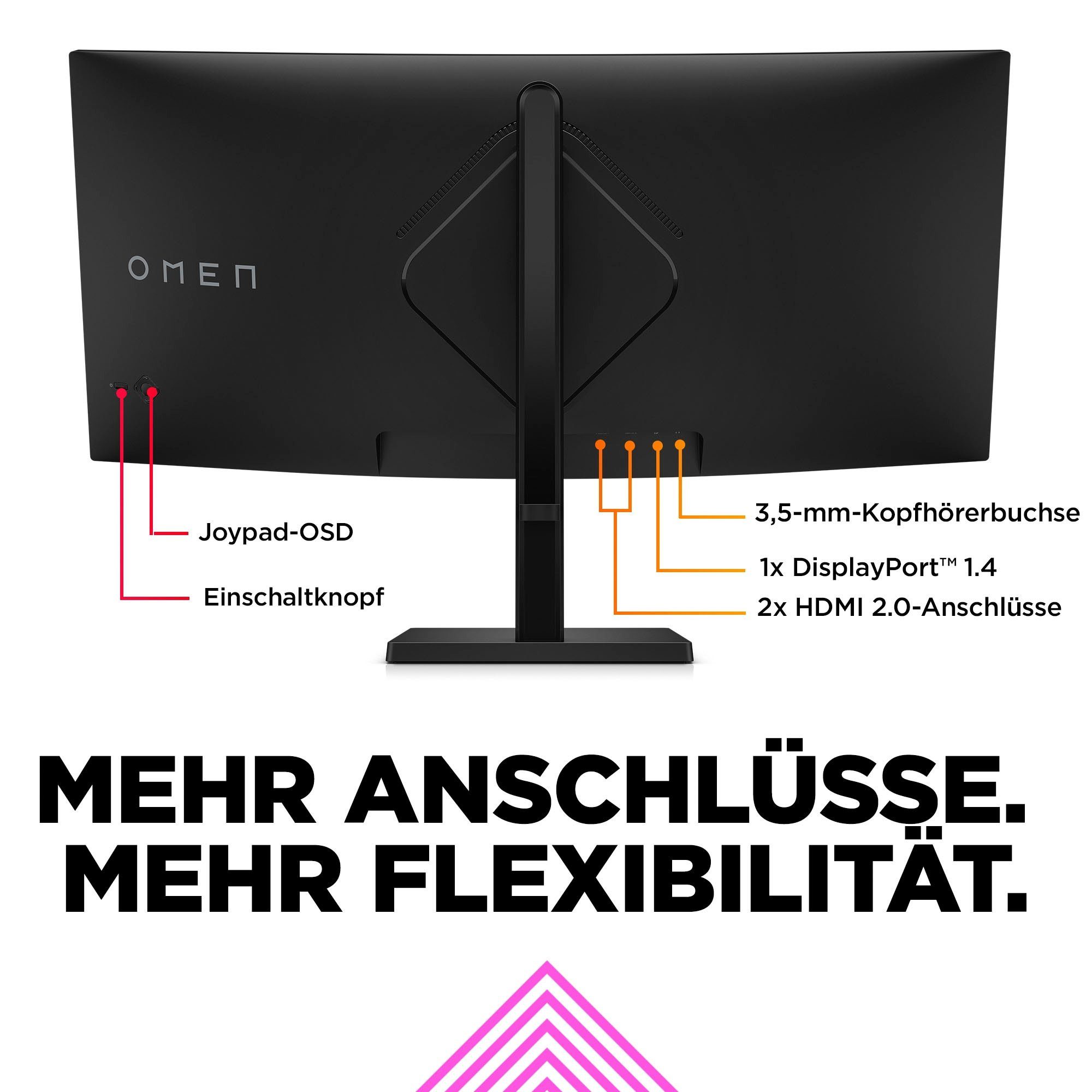 HP OMEN 34c (HSD-0159-A) Curved-Gaming-Monitor (86,4 cm/34 