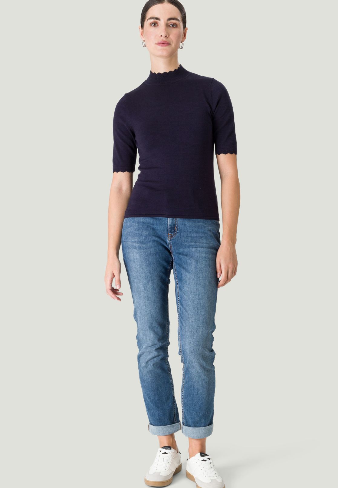Pullover mit Stehkragen
