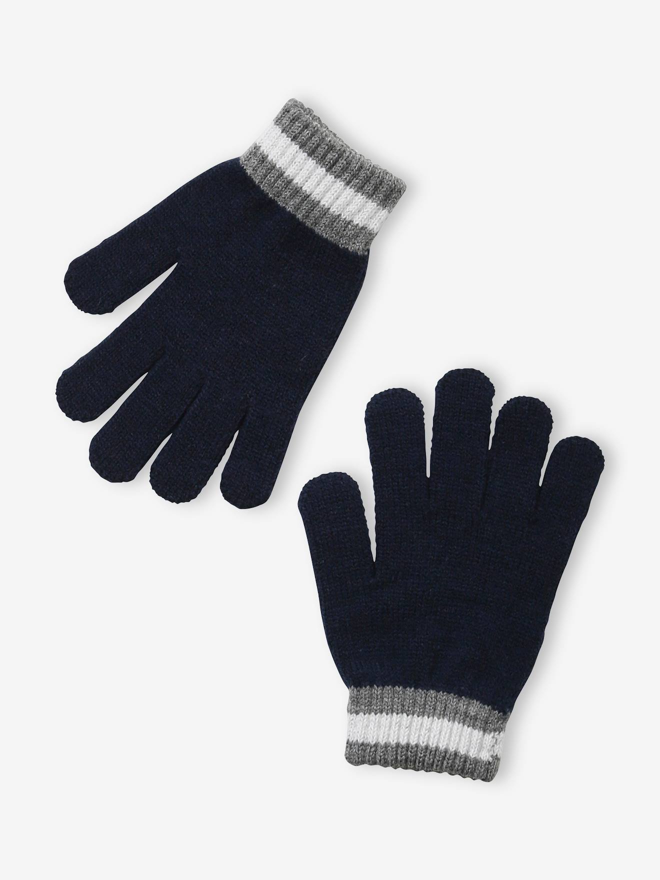 Vertbaudet Jungen Set: Mütze, Loopschal & Handschuhe BASIC - marine