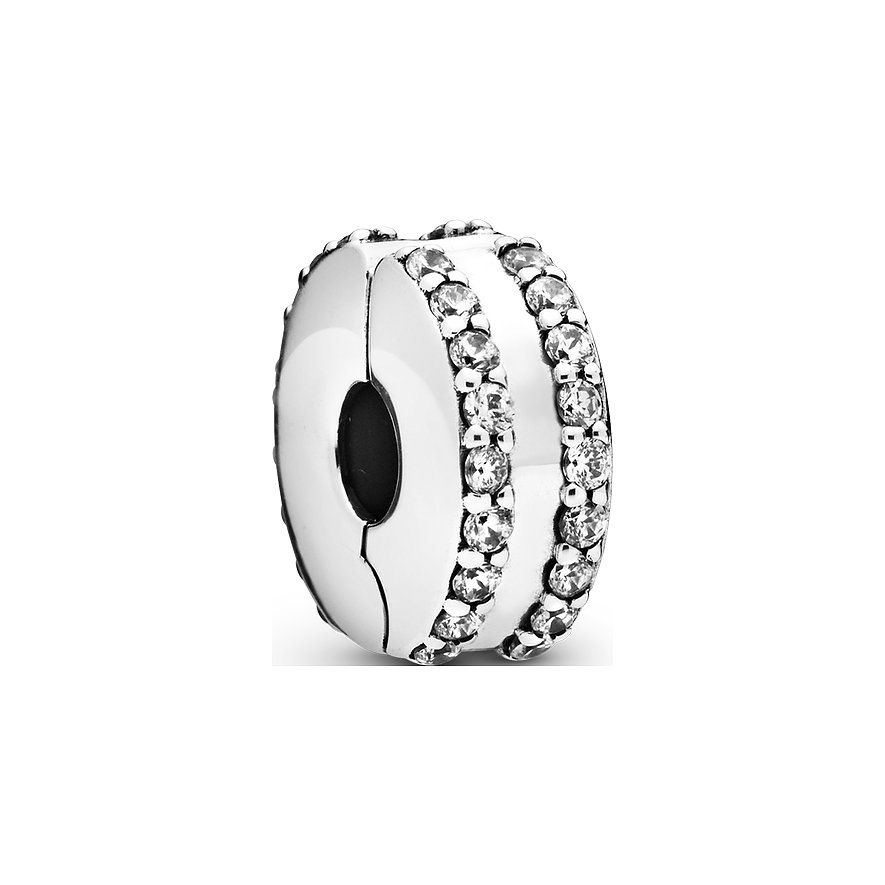 Pandora Charm Timeless Zweireihiger Pavé Clip