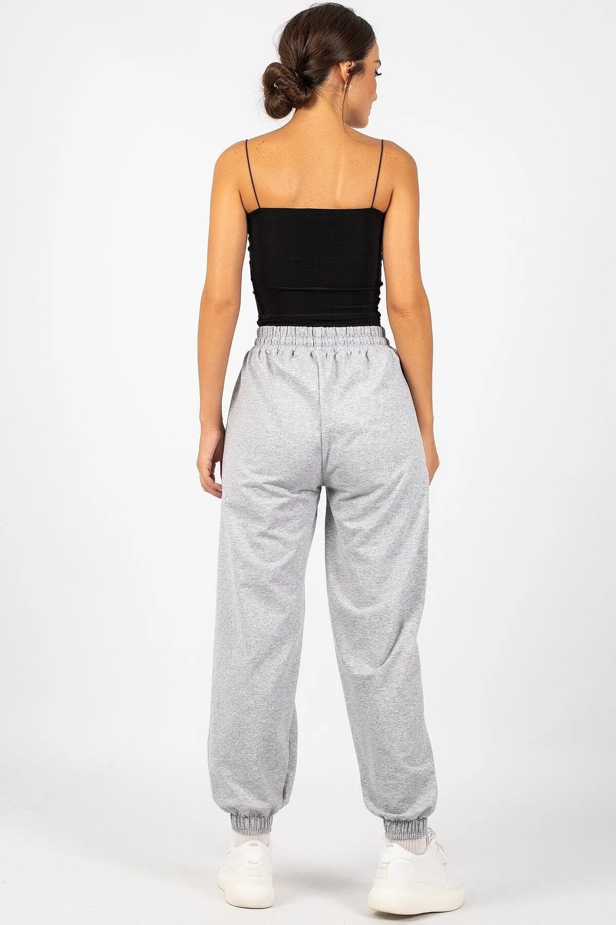 armonika  Graue Damen-Jogginghose mit Taschen, elastischem Bund und Beinen, Arm-22Y024062