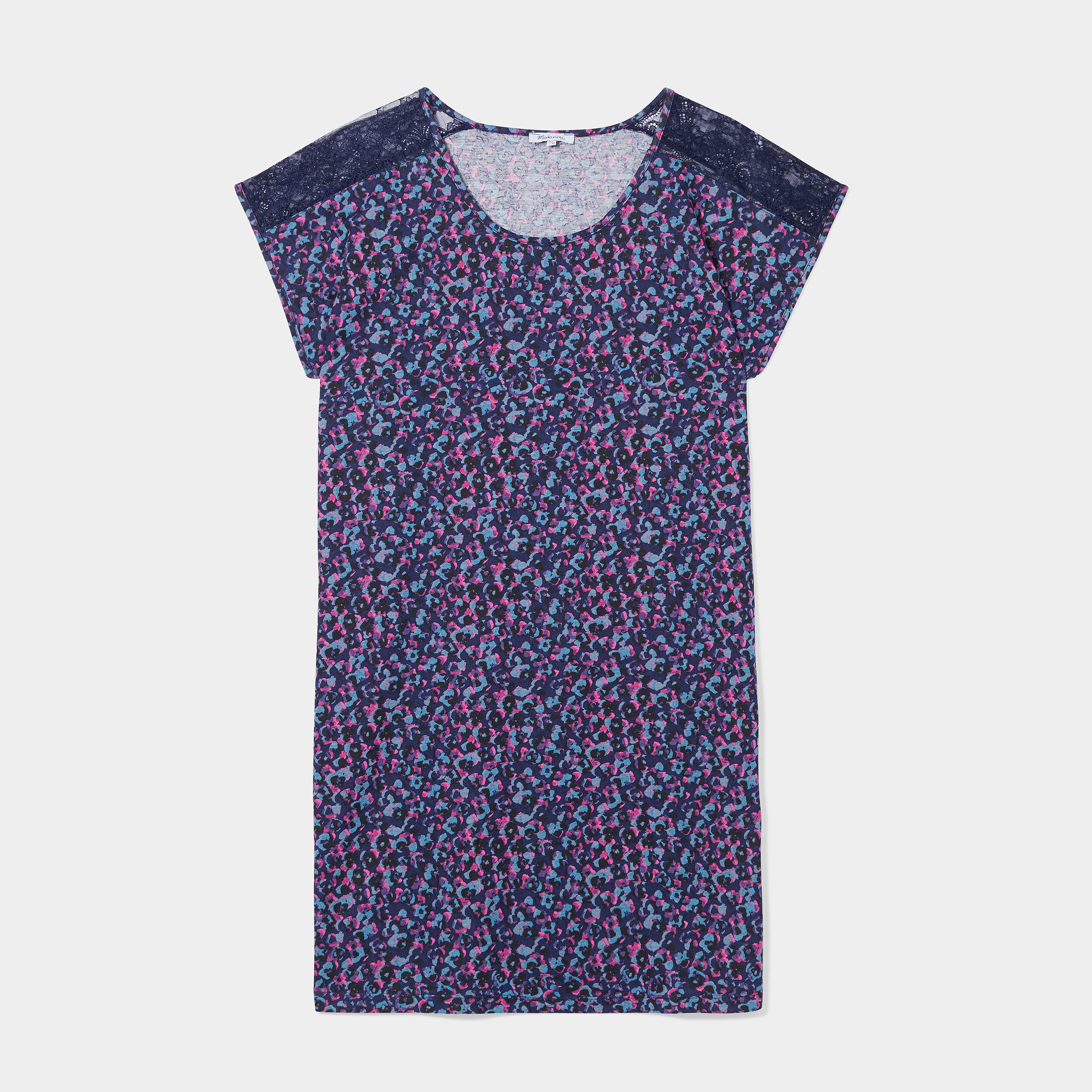 Chemise de nuit grande taille bleu femme grande taille | La Halle