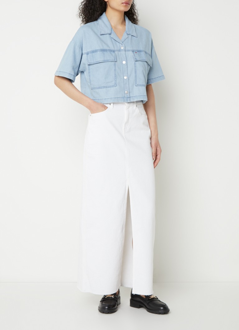 Gonna lunga in denim Claire di Tommy Hilfiger con tasche laterali e spacco