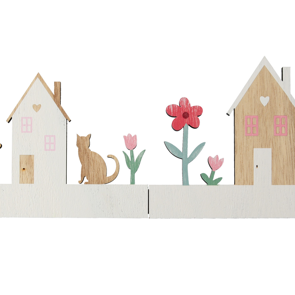Faltbarer Deko-Aufsteller Haus & Blumen
