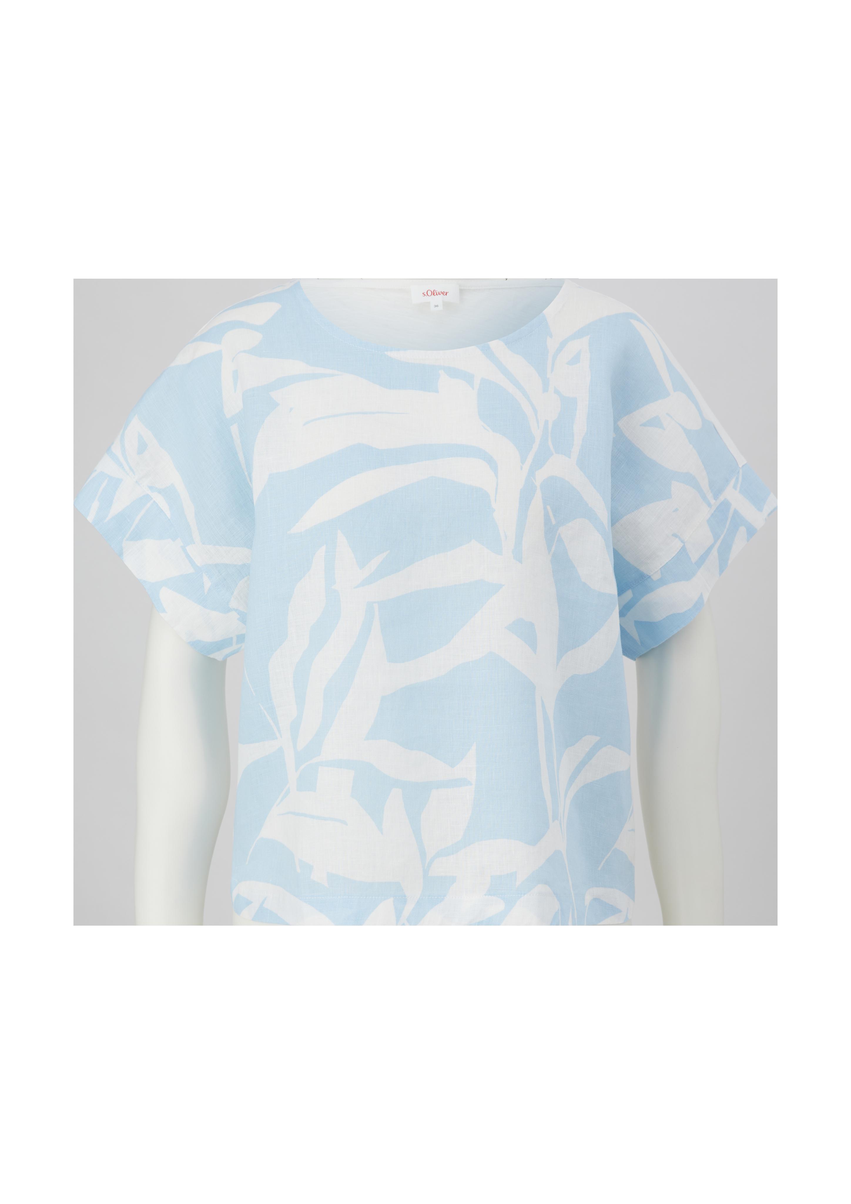 Blusenshirt mit Leinen-Front  2132145-50A3