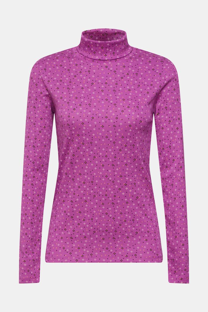Longsleeve mit Muster, 100 % Baumwolle