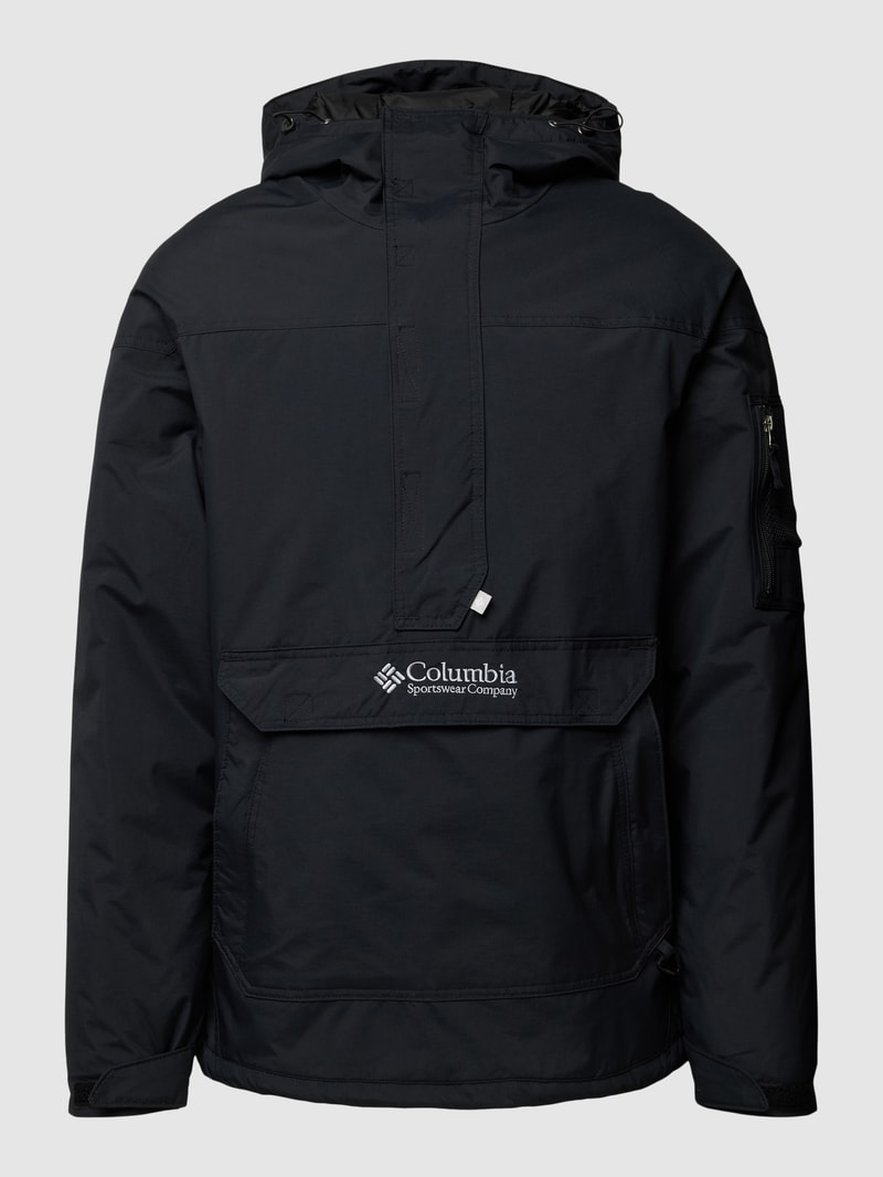 Windbreaker mit Label-Detail Modell 'Challenger' in schwarz