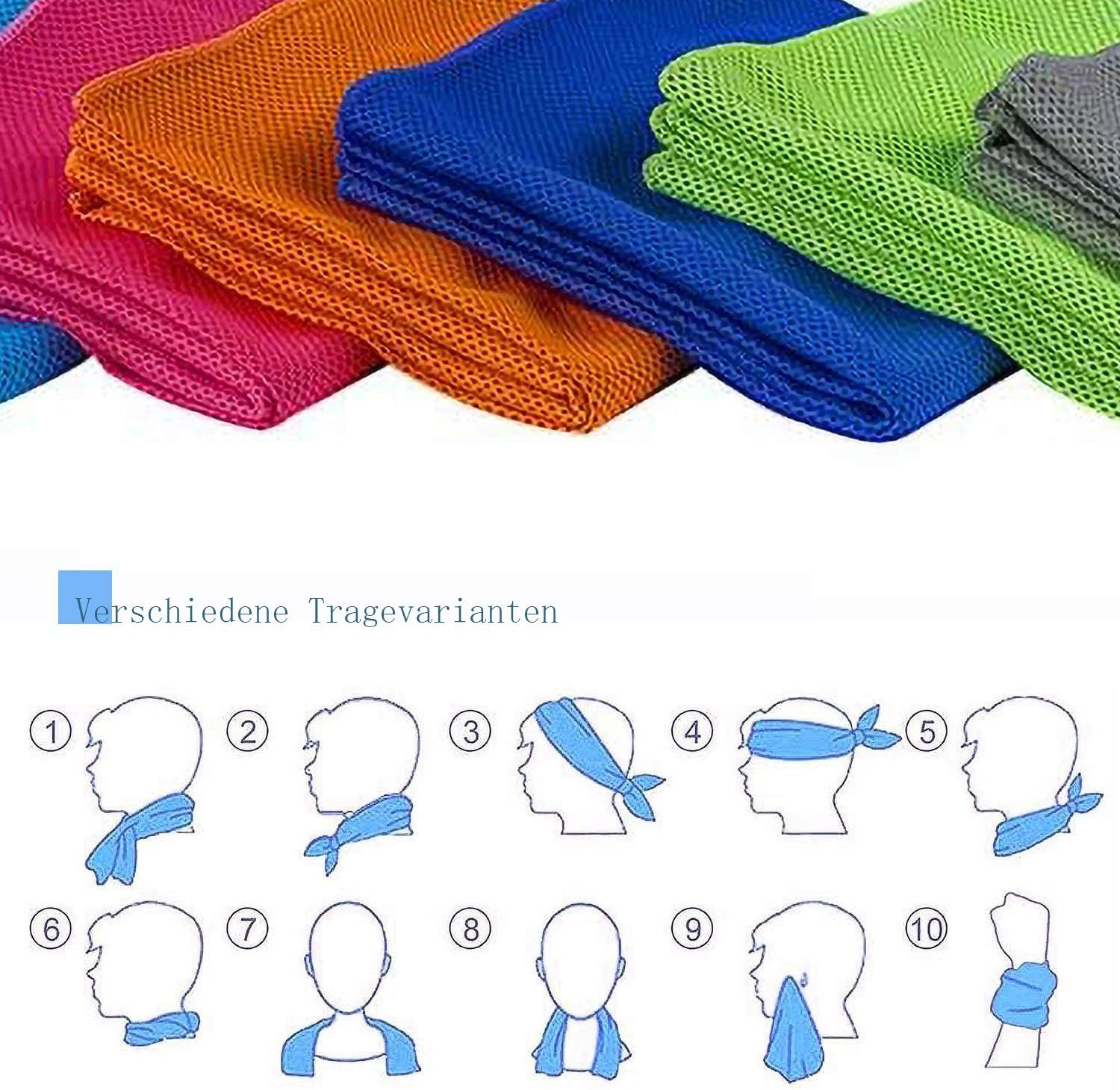 Sarfly Sporthandtuch Cooling Towel,Mikrofaser Handtuch,Strandtuch mit Kühlfunktion, (10-St), Antibakteriell, hypoallergen, schnell trocknend