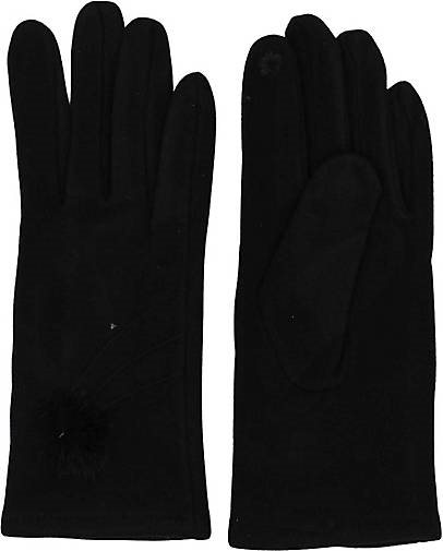 Leslii Handschuhe Fake Fur Kugel mit glänzender Kunstfell-Bommel