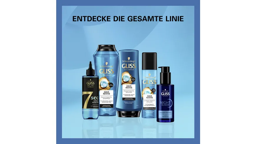 Schwarzkopf Gliss Kur 7 Sec Express-Repair-Kur Aqua Revive 200ml 200 ml