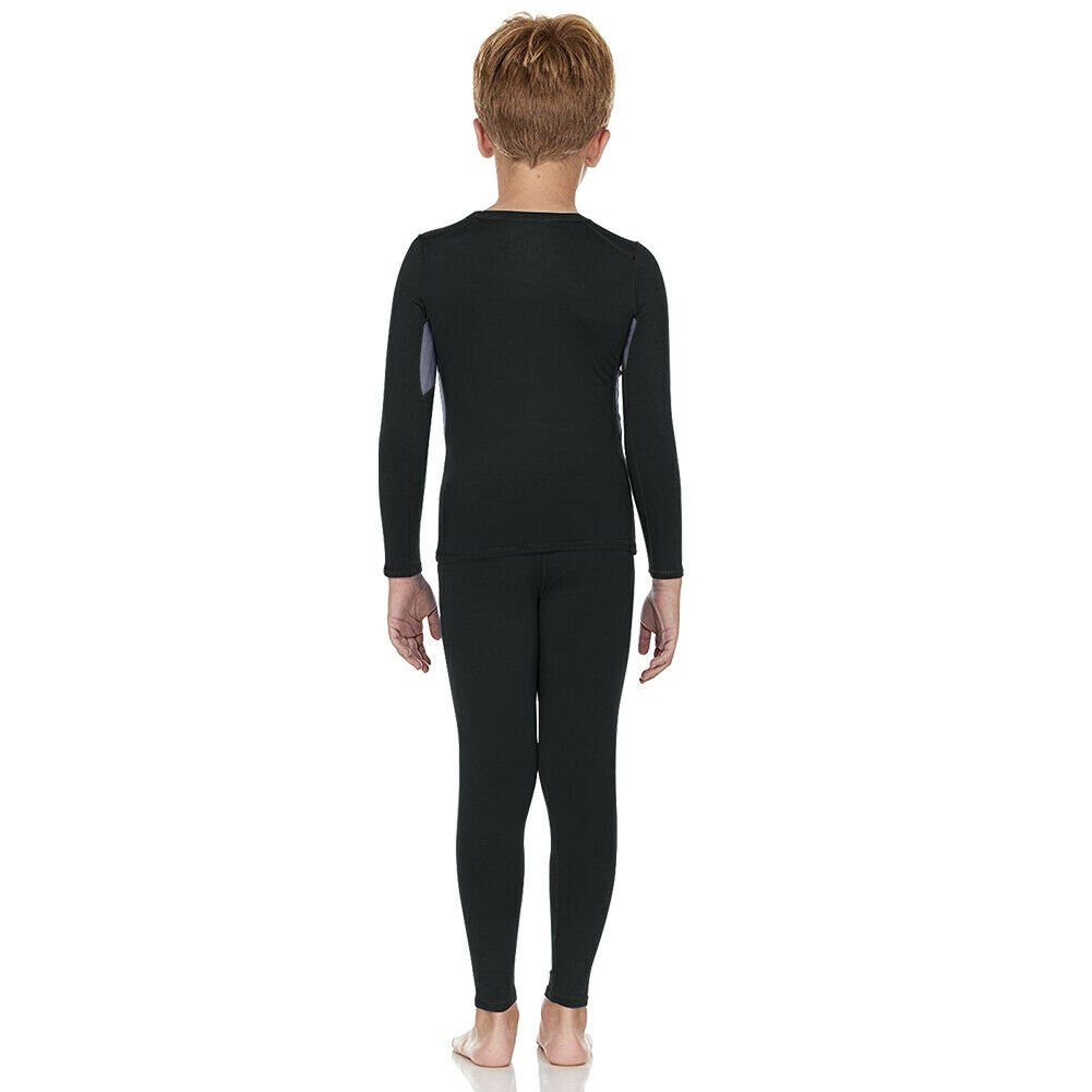 MEETYOO Thermounterhemd Kinder Fleece Thermo Unterwäsche Set (Funktions Ski Unterhose Thermohemd, Funktionswäsche Basisschicht)