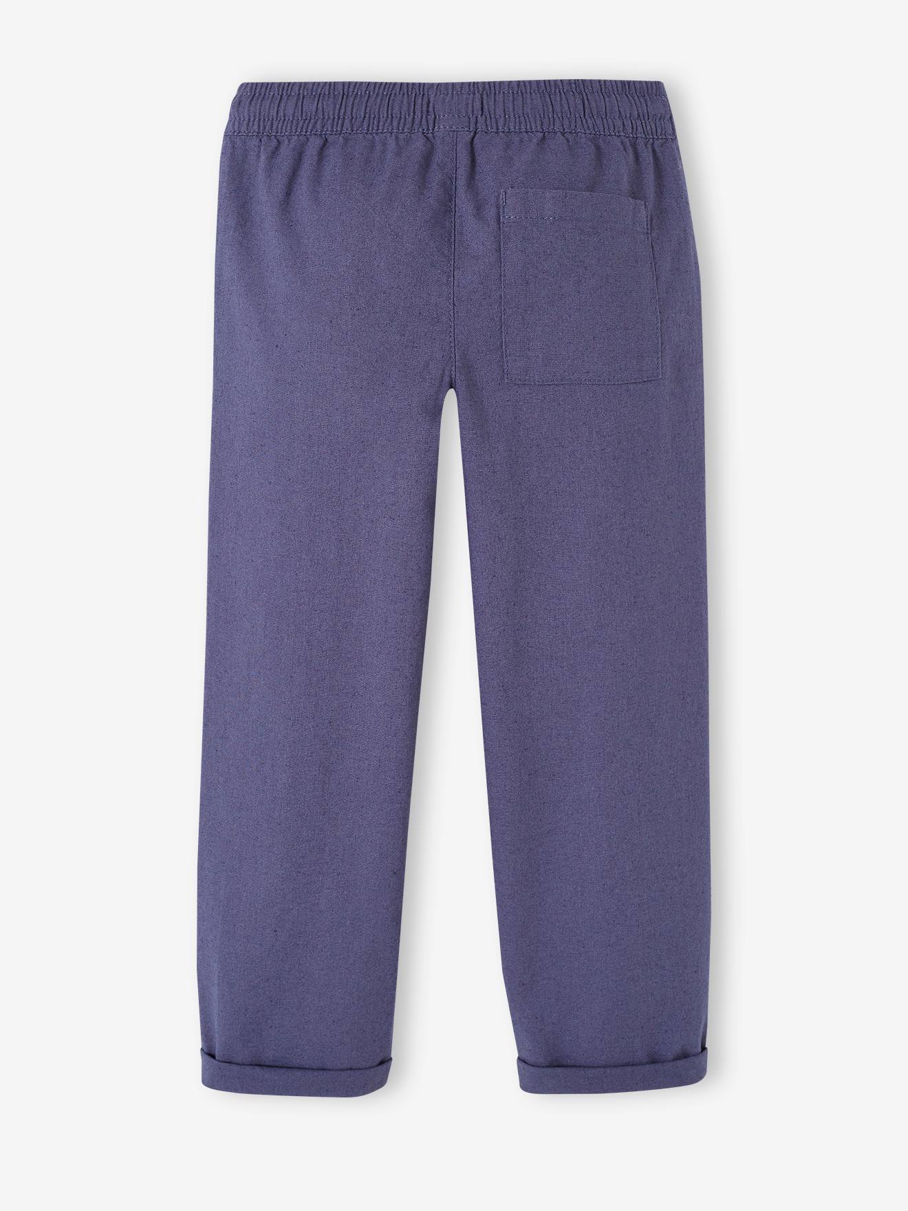 Vertbaudet Weite Jungen Hose mit Schlupfbund - schieferblau