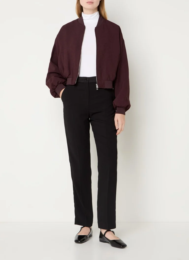 Chaqueta estilo aviador para gamers de Claudie Pierlot con bolsillos laterales y textura.