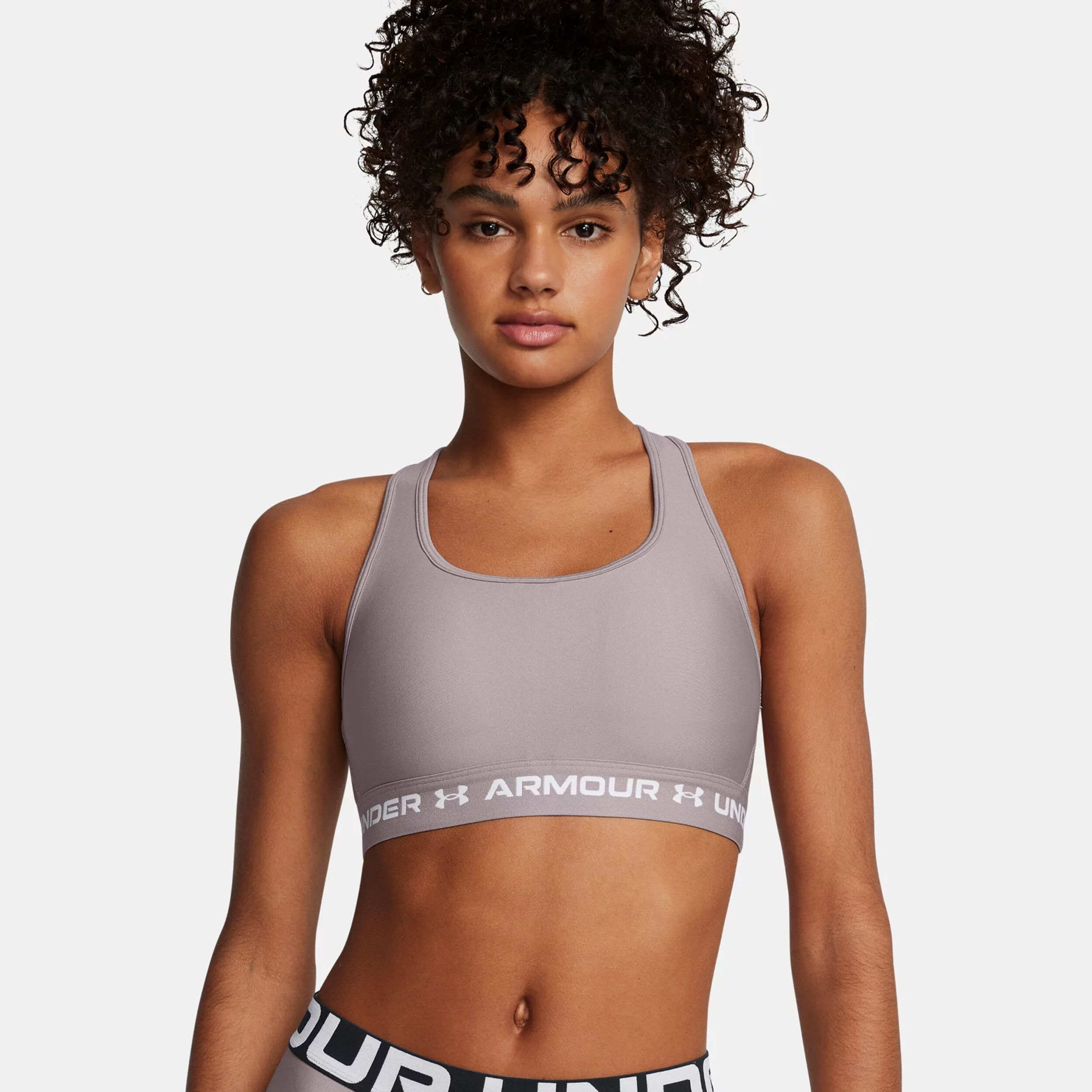 Crossback Mid Sport-BH Damen - Grau