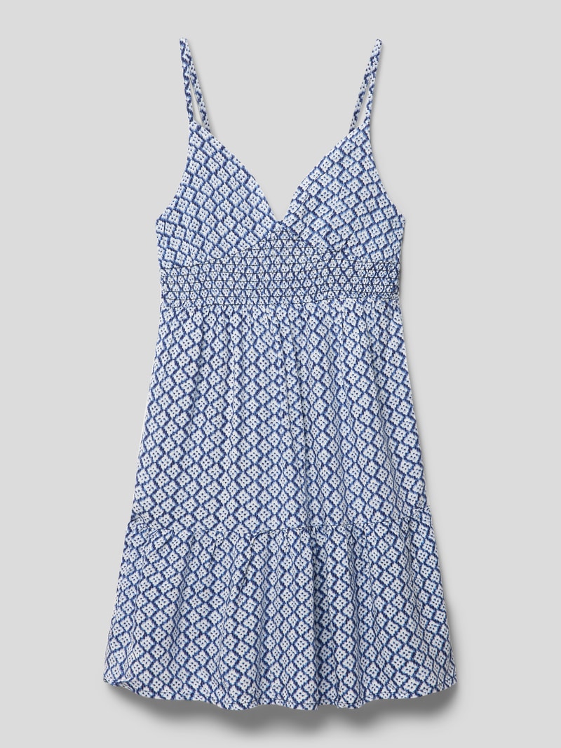 Kleid mit Allover-Muster Modell 'maria' in hellblau