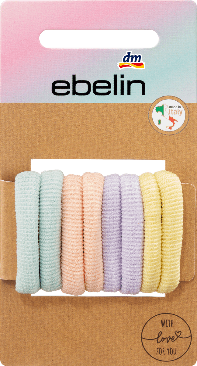 Haargummis klein weich bunt, 8 St