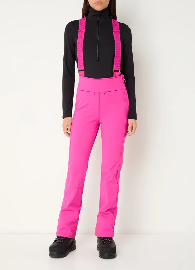 Pantaloni de schi Goldbergh de înaltă calitate, cu talie înaltă, evazați în partea de jos și bretele detașabile.