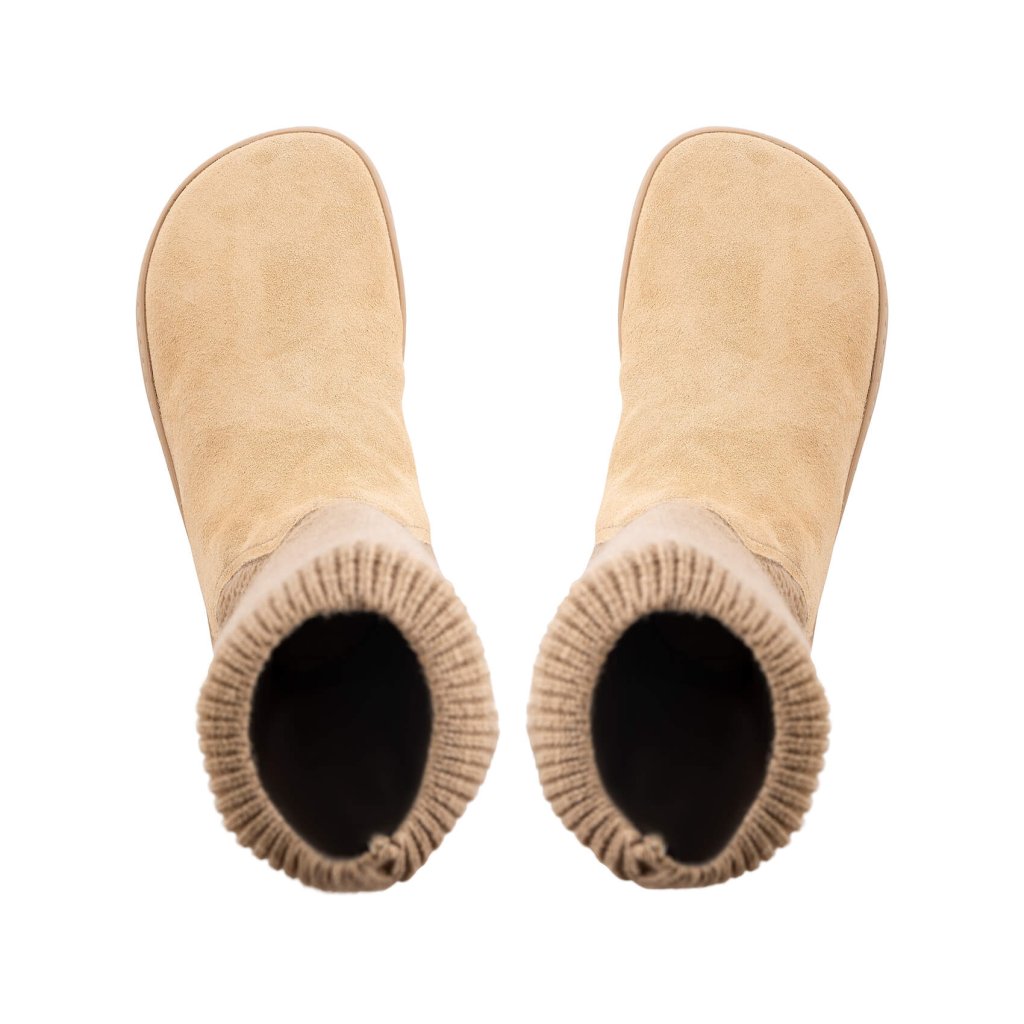 Shapen Knitty Vanilla Leather Barfußstiefel