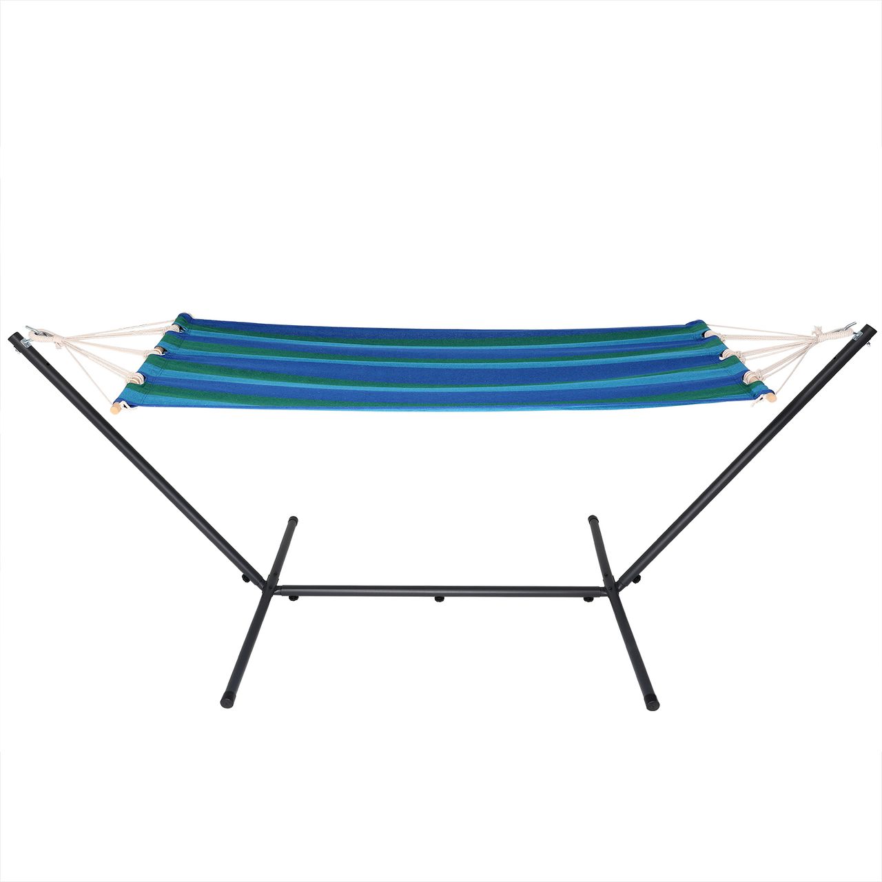 Casaria Hängematte mit Metallgestell 200 x 80cm - blau
