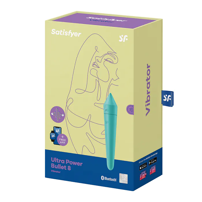 Satisfyer Masażer Ultra Power Bullet 8 Connect App Turkis