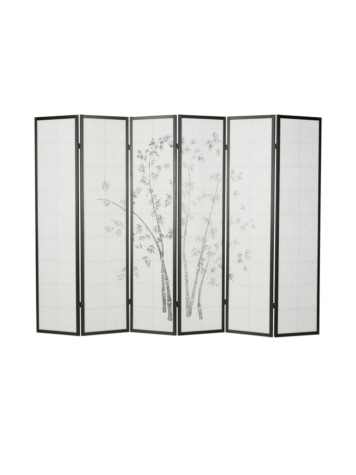 Homestyle4u 6-tlg. Paravent in Schwarz 264x179 günstig kaufen onesize