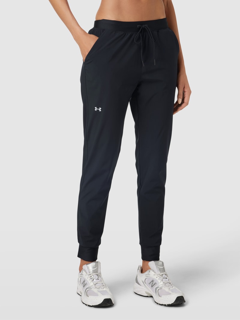 Sweatpants mit elastischem Bund in schwarz