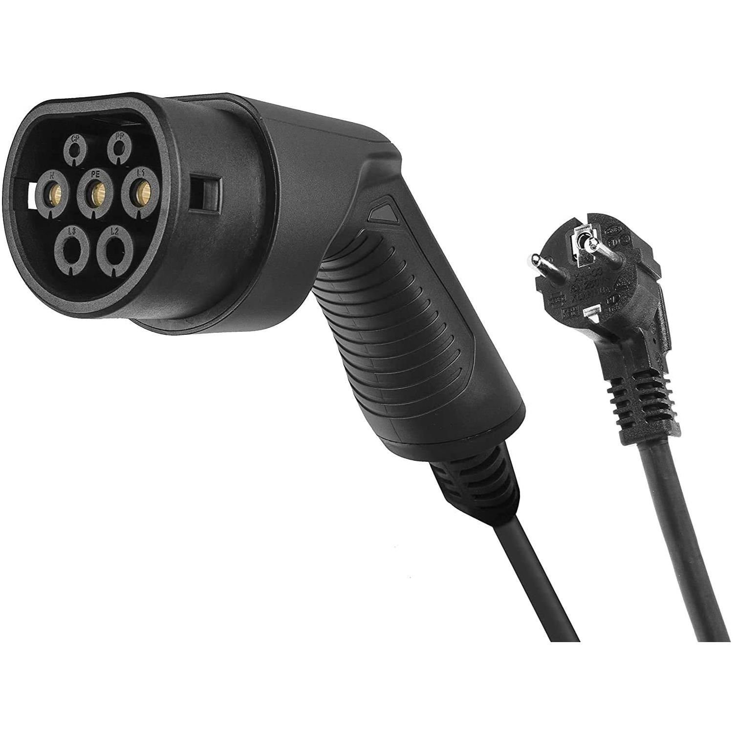 Green Cell GC EV16 3,6kW Schuko Ladestecker Elektroauto-Ladegerät (Elektroauto Ladegerät mit Ladekabel, Schuko auf Typ 2, LCD Bildschirm)