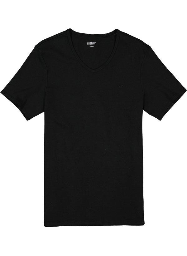MUSTANG, T-Shirt, Baumwolle, schwarz