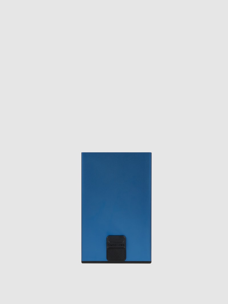 Kartenetui aus Aluminium - RFID-blocking in royalblau