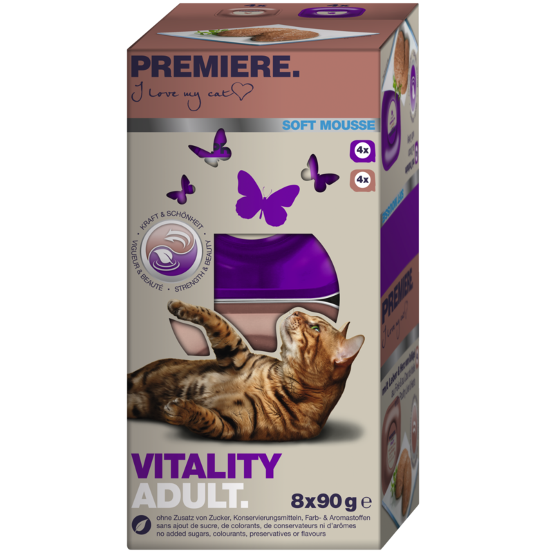 PREMIERE Nassfutter PREMIERE Soft Mousse Vitality 8x90g