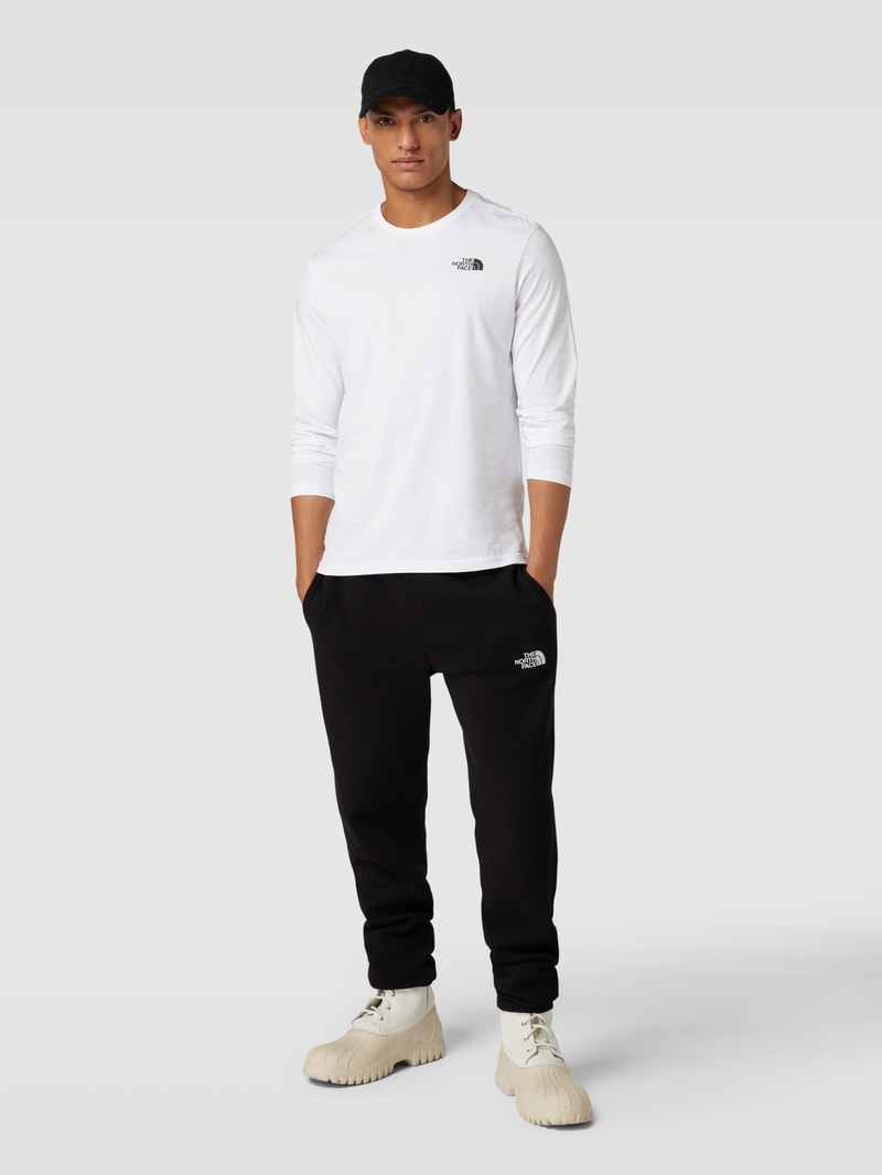 Longsleeve mit Label-Print in weiß