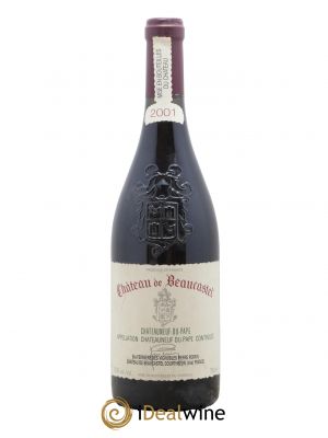 Châteauneuf-du-Pape Château de Beaucastel Famille Perrin  2001 - Lot de 1 Bouteille