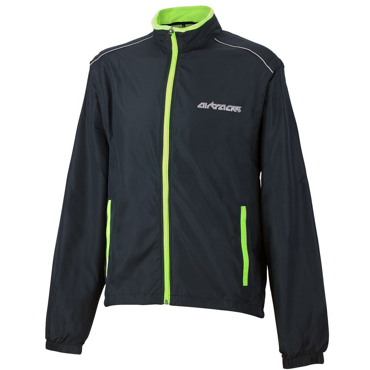 Airtracks Fahrradjacke Herren Fahrradjacke - Fahrradweste leichte Radjacke mit abnehmbaren Ärmel,  S M L XL XXL XXXL