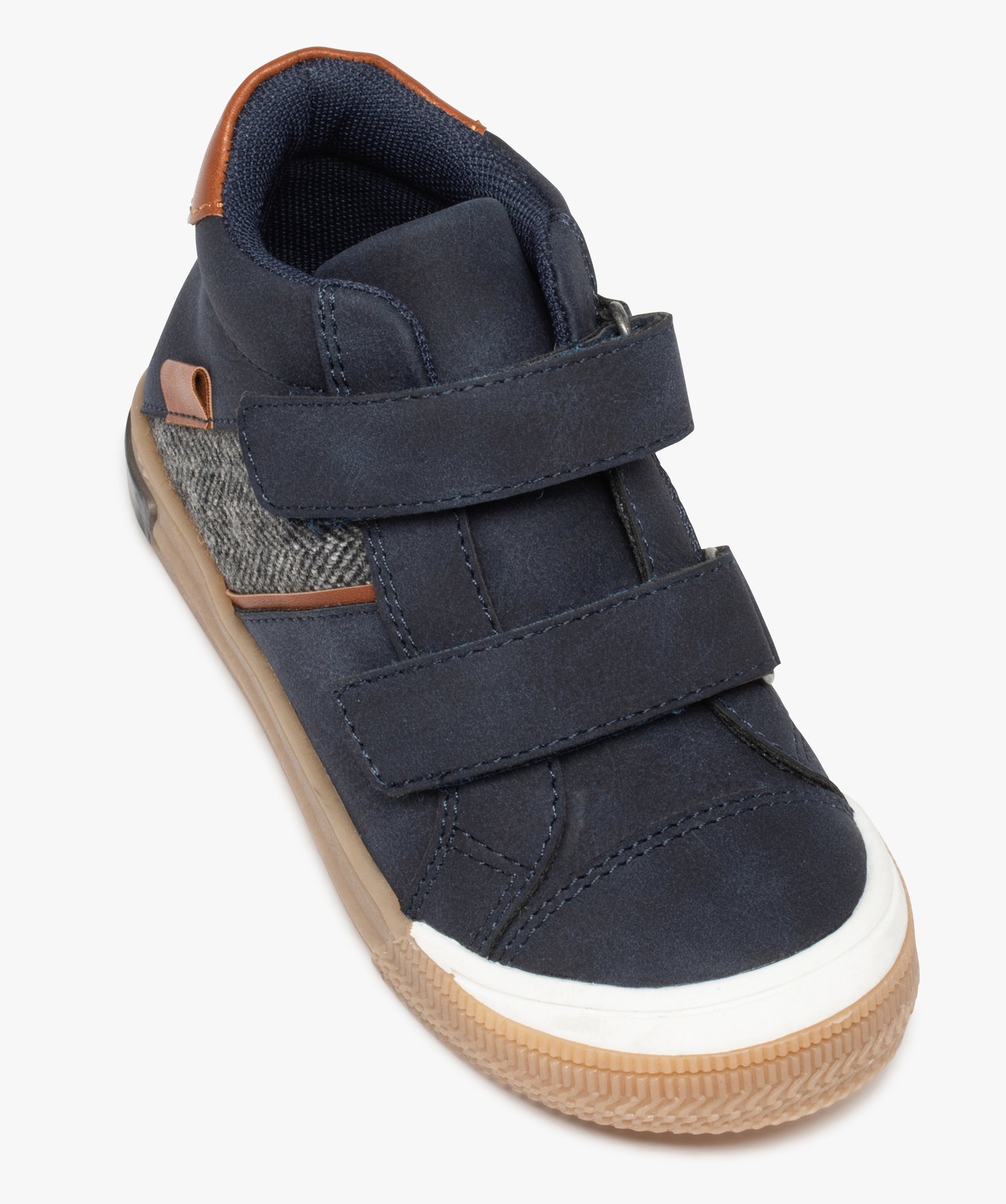 Baskets Garçon mid-cut à scratch style casual marine | GEMO