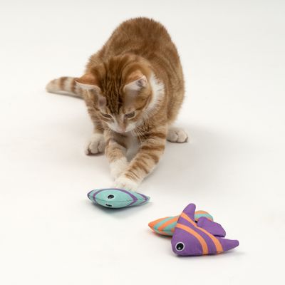 TIAKI Katzenspielzeug Fische mit Katzenminze