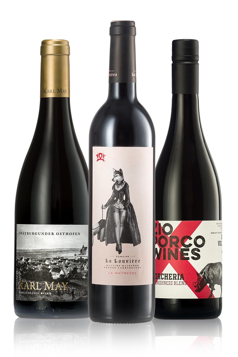 Weintrio zu Wild Geile Weine Weinpaket
