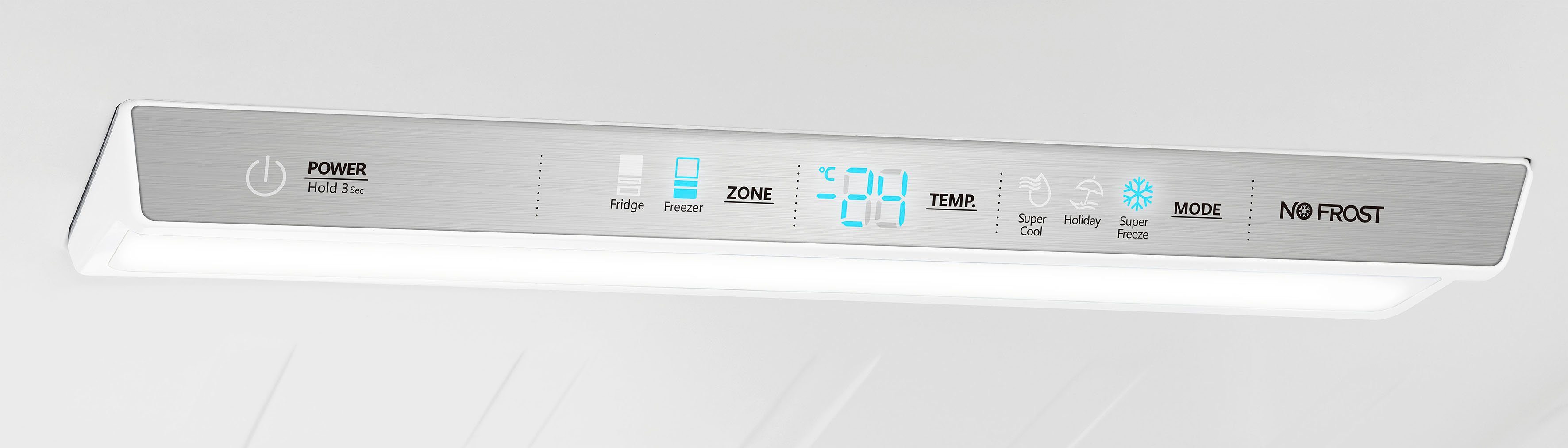 Hanseatic French Door HFD20070EWDI, 200 cm hoch, 70,4 cm breit, NoFrost, Wasserspender