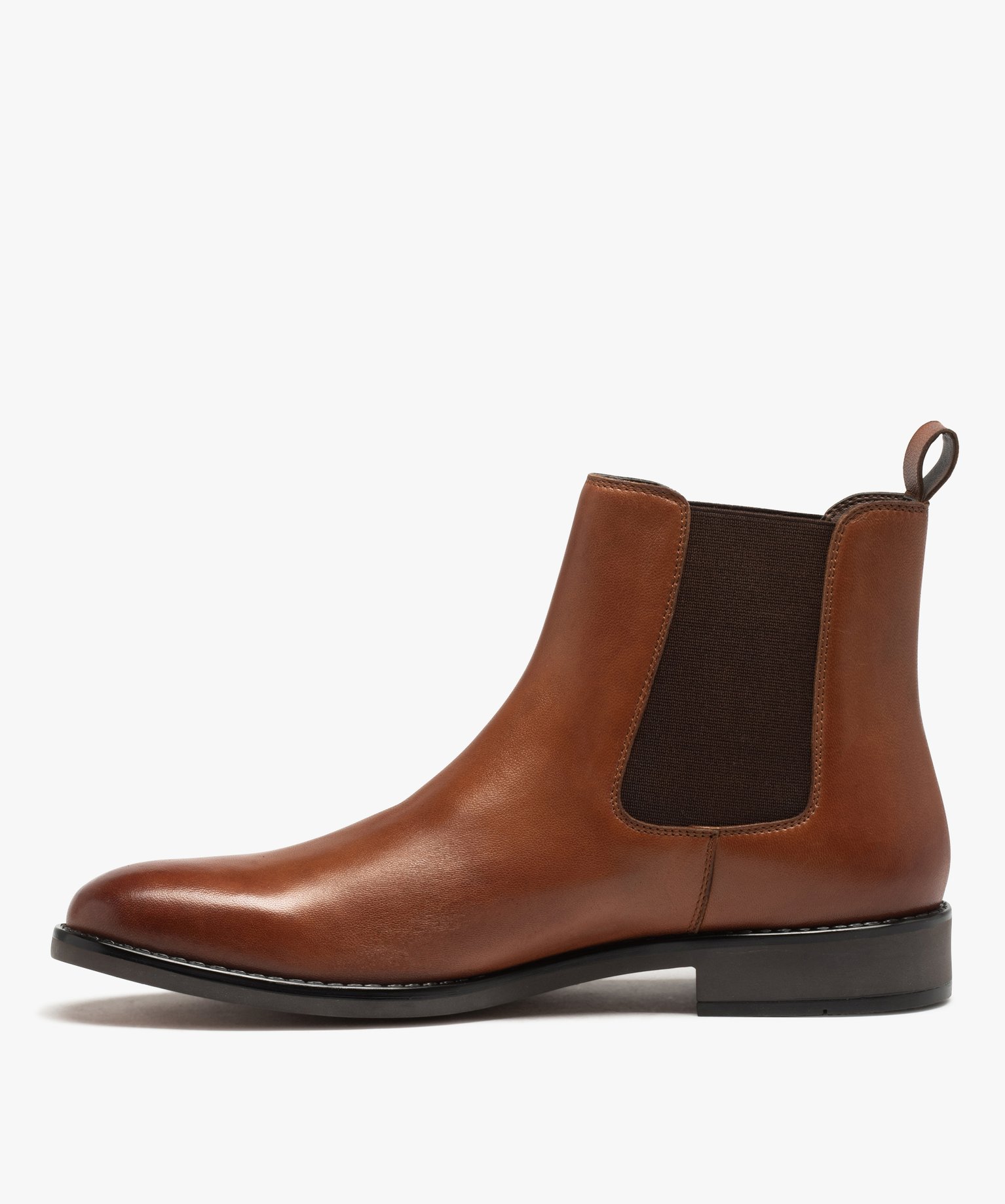 Chelsea boots dessus cuir homme - Tanéo marron | GEMO