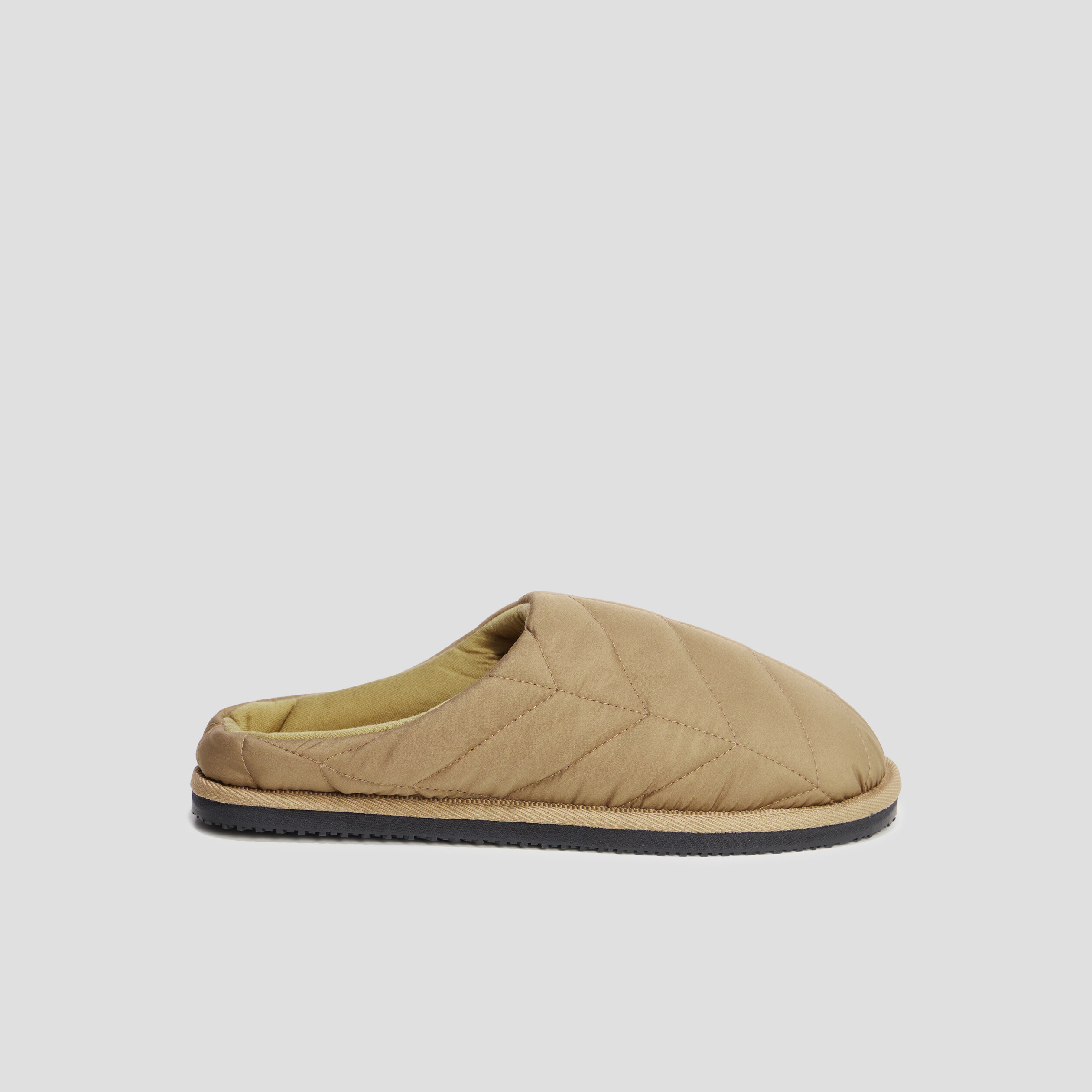 Chaussons mules matelassés vert kaki femme | La Halle