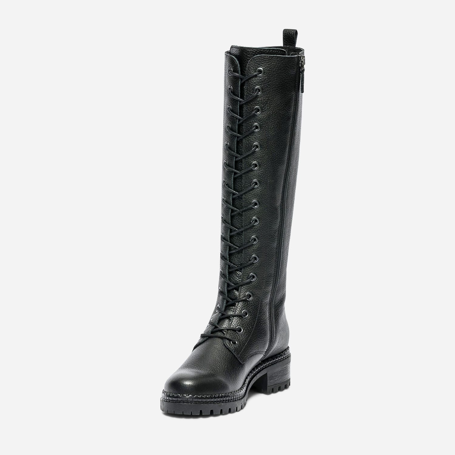 Botte noire en cuir