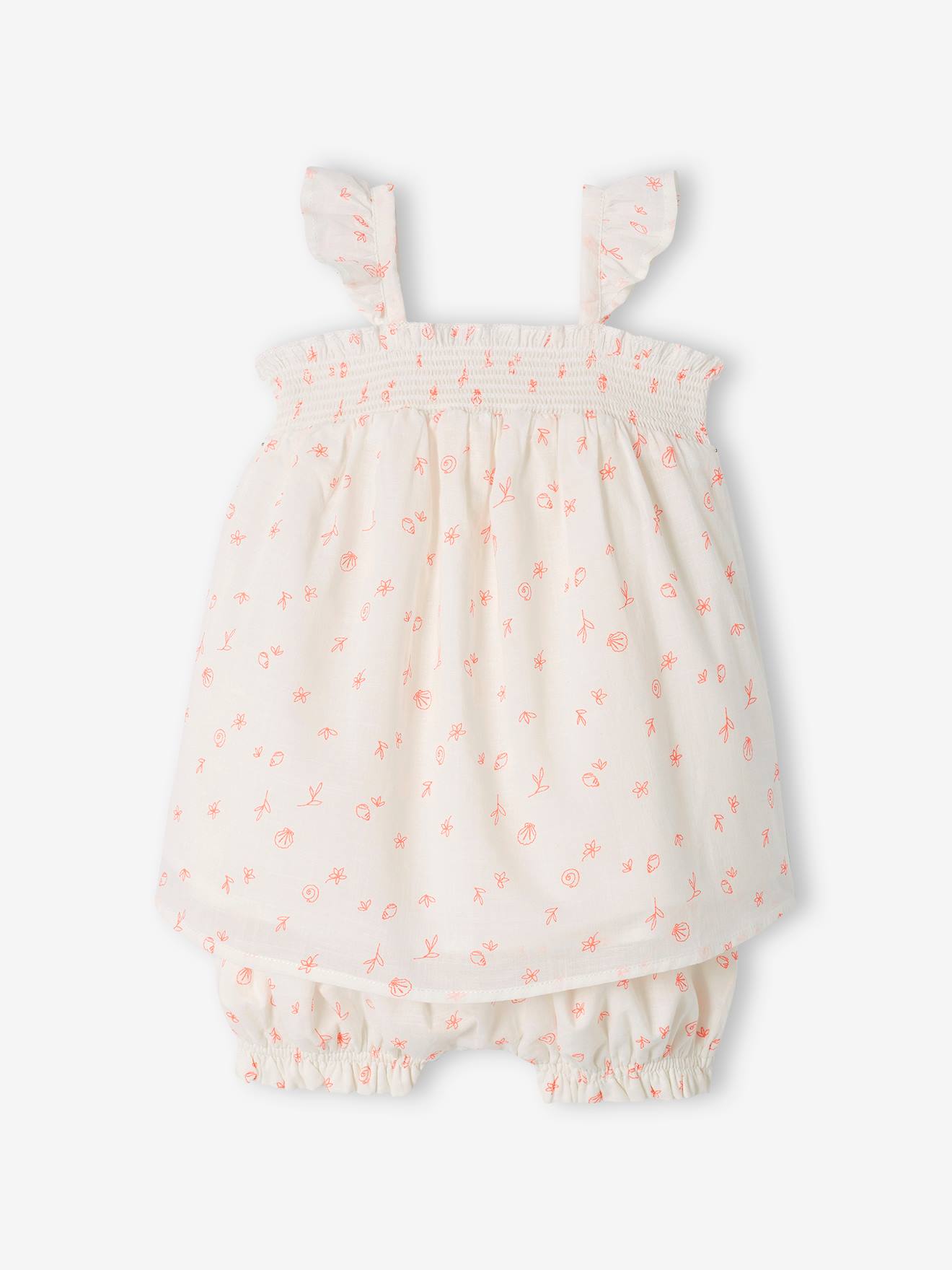 Ensemble bébé robe et bloomer écru