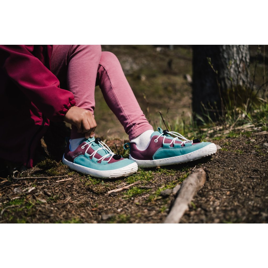 Be Lenka Xplorer Light teal & plum Barfußsneakers