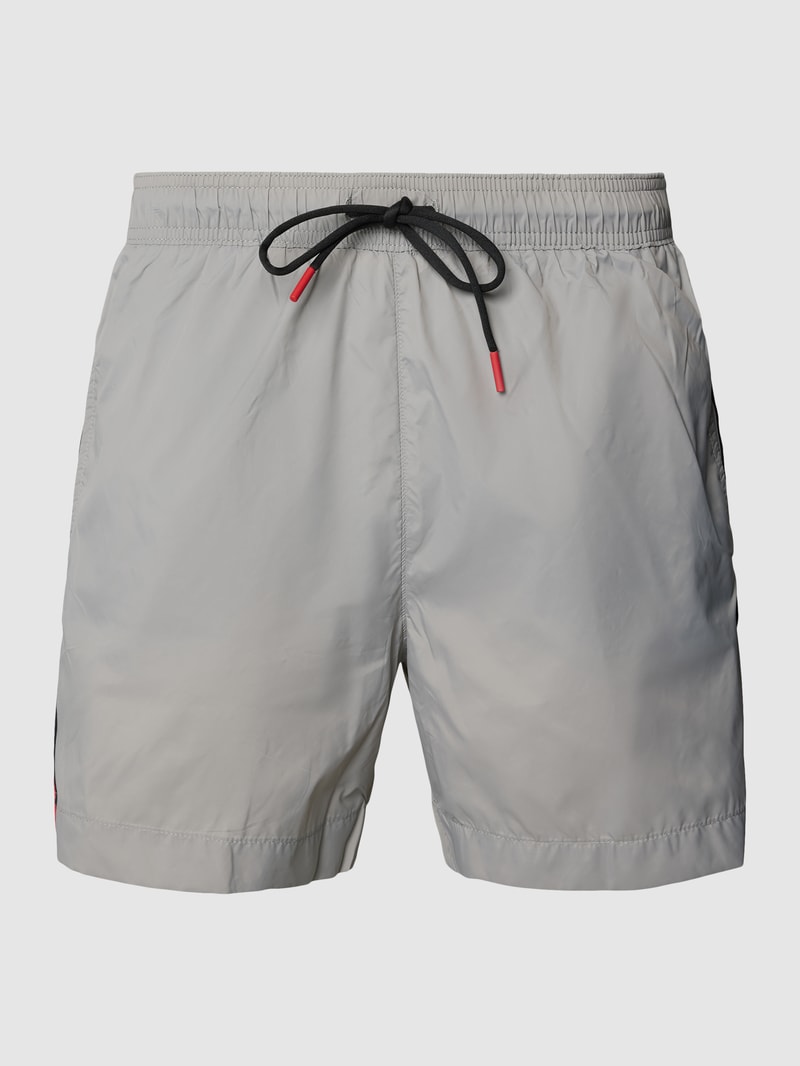 Badehose mit elastischem Bund Modell 'FAB' in mittelgrau