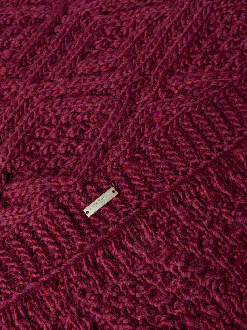Loop-Schal mit Zopfmuster in pink
