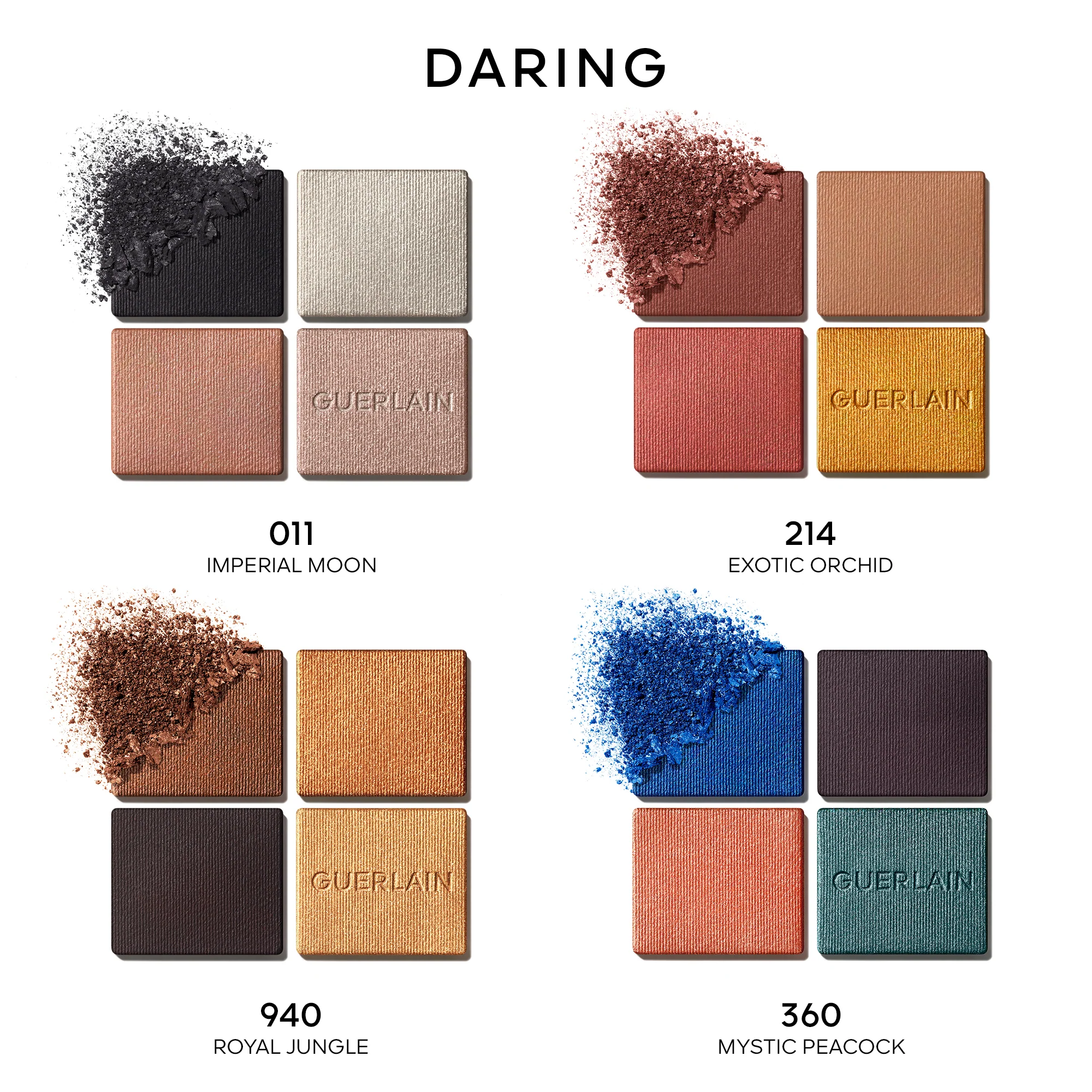 Ombres à paupières G - Palette de 4 couleurs - Fard à paupières compact