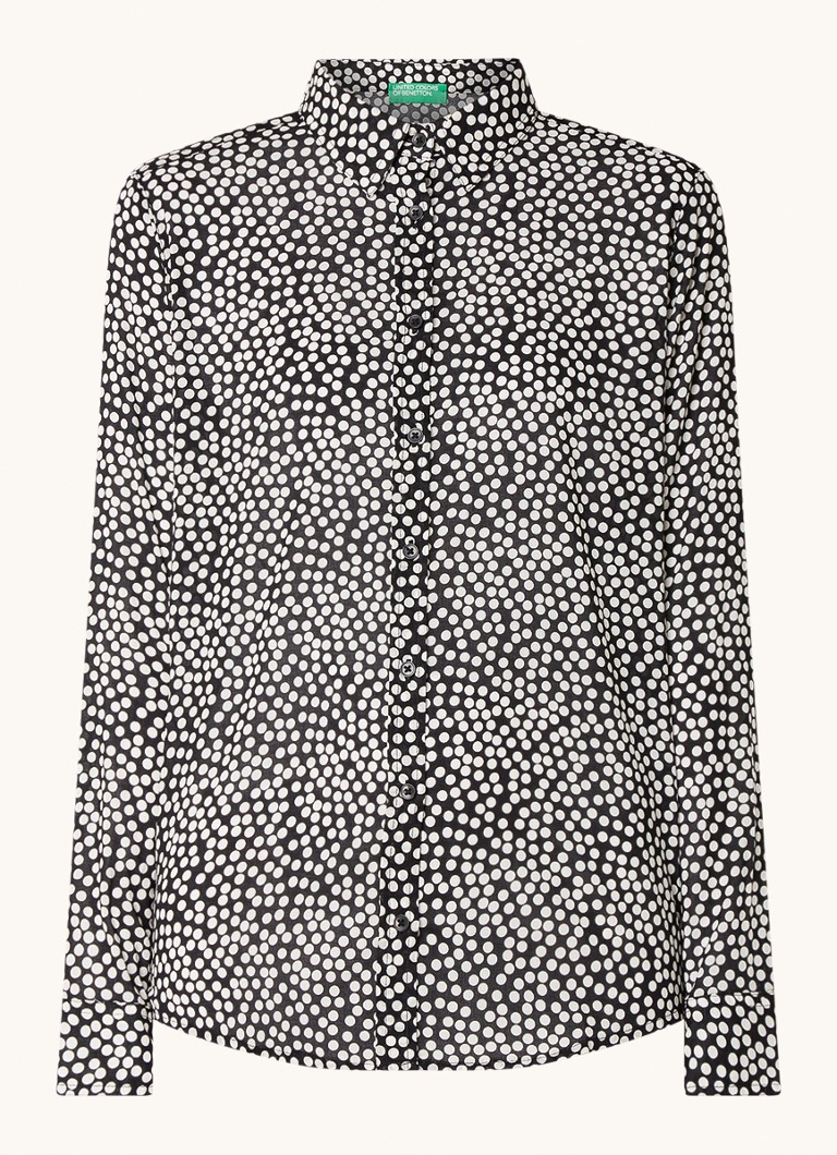 Benetton  Blouse met print en stretch